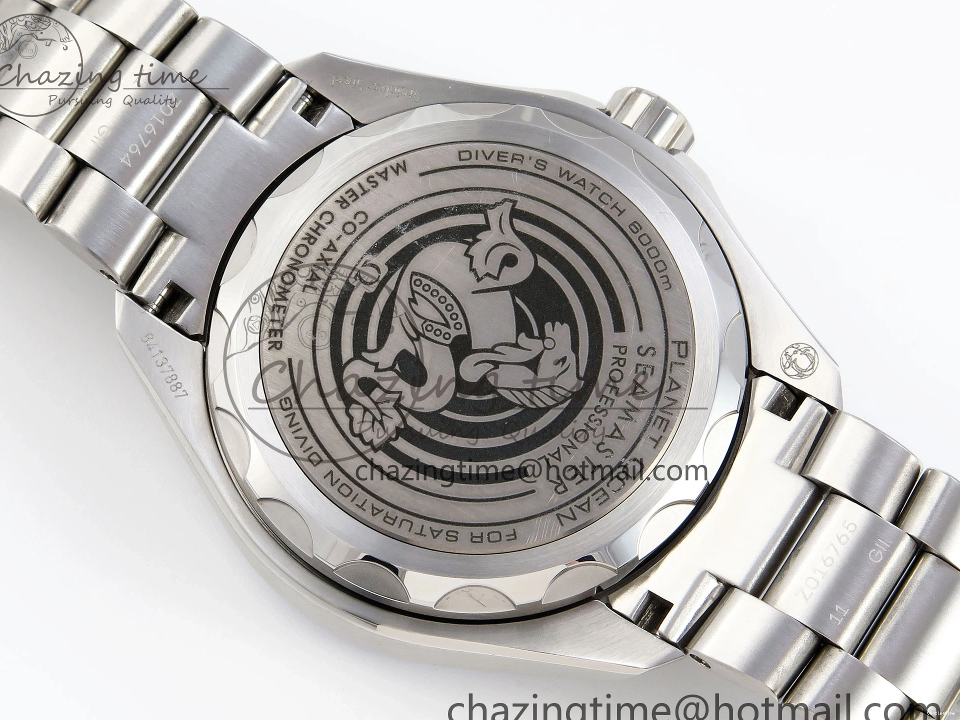 0305 Efficient SEAMASTER PLANET OCEAN 6000M ULTRA DEEP 45.5MM SS TF 1:1 BEST EDITION WHITE DIAL BLUE BEZEL ON SS BRACELET A 7759